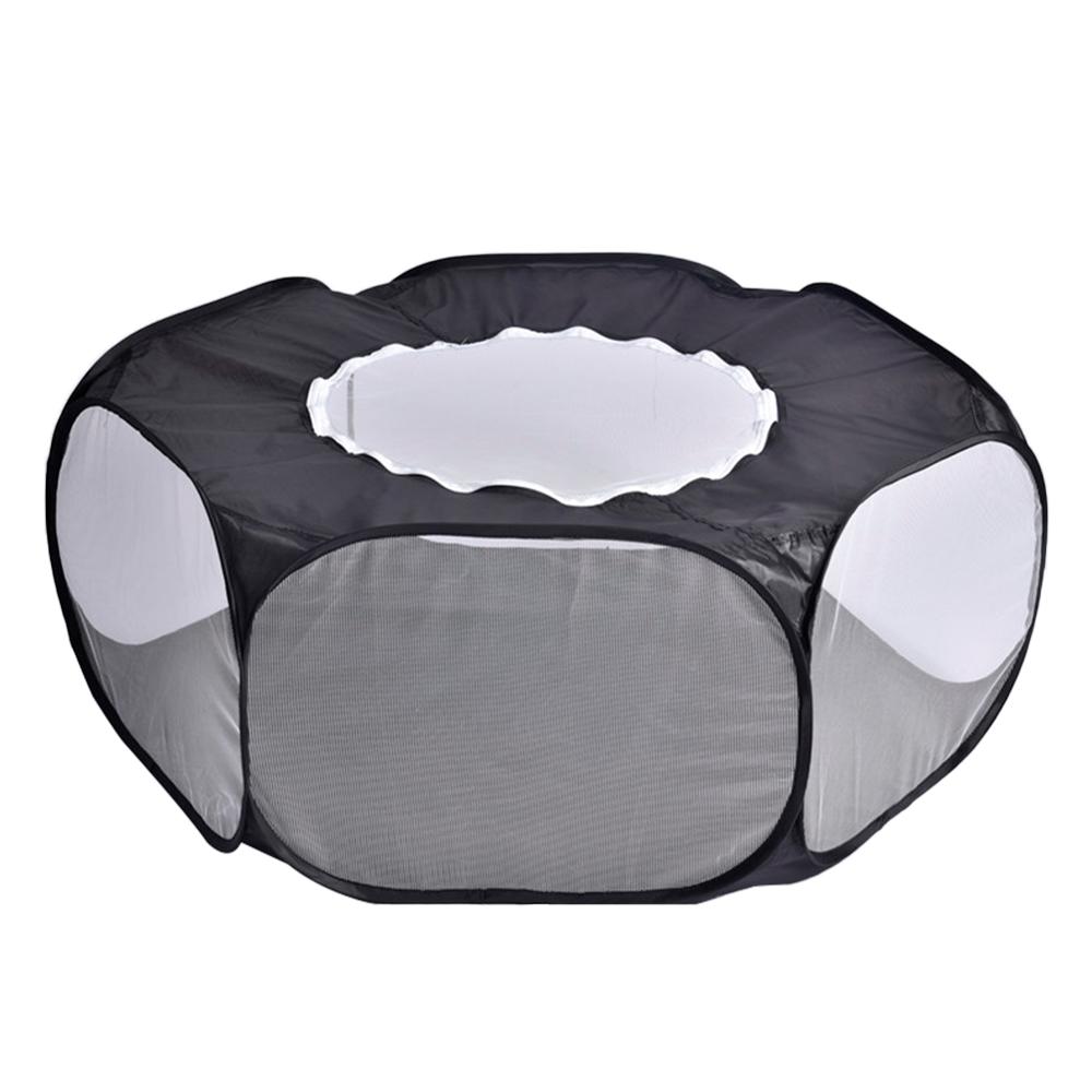 Portable Outdoor Kennels Folding Rectangular Pet Tent Houses For Small Large Dog House Outdoor Removable Mesh Dog Cat Tent: Type B Black
