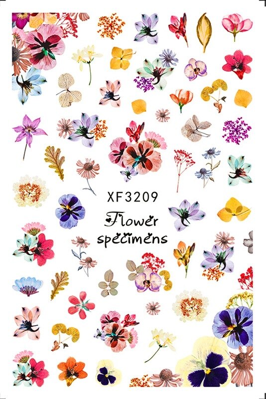 DIY Chinesische Neue Jahr Nagel Aufkleber Selbst Klebe Japanischen Decals Tipps Leopard Frühling Lavendel Nagel Kunst Blume Aufkleber Für NäGel: XF3209