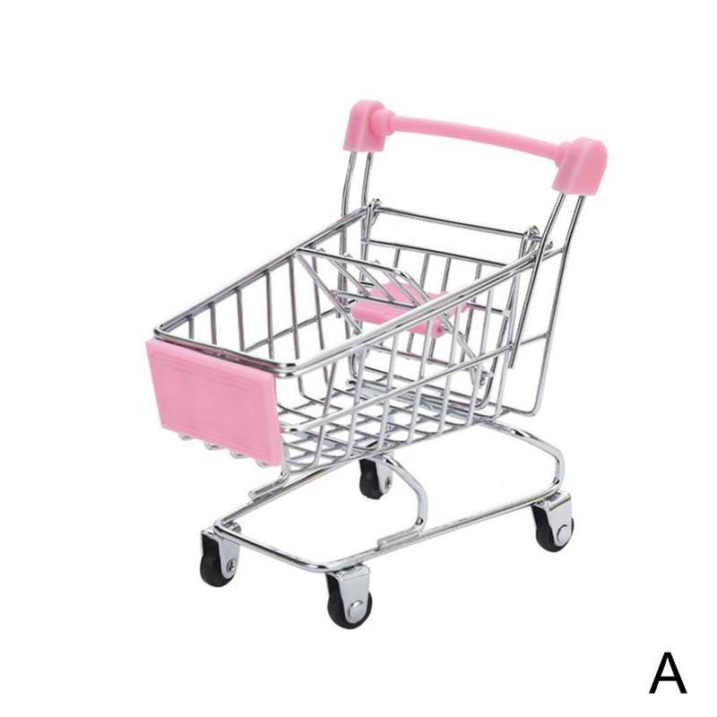 Mini Shopping Cart Supermarket Handcart Shopping Utility Cart Mode Storage Toy: A