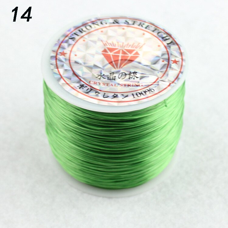 60 M Colorful Flexible Rope DIY Crystal Beading Stretch Cord Elastic Line Beadwork Wire Thread Jewelry Making 21 colors wire: Clear