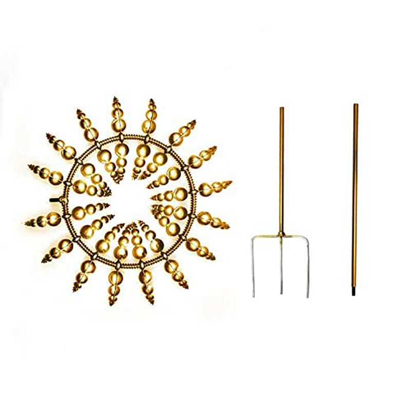 Unique Magical Metal Windmill Kinetic Metal Wind Spinners With Metal Garden Stake Outdoor Wind Spinners Garden Decoration