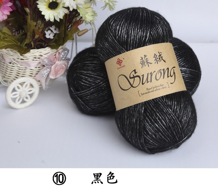 5pcs/500g Silk Cotton Knitting Yarn Crochet Needlework Thick Wool Thread Yarn For Hand Knitting Scarf Sweater Eco-friendly: 10