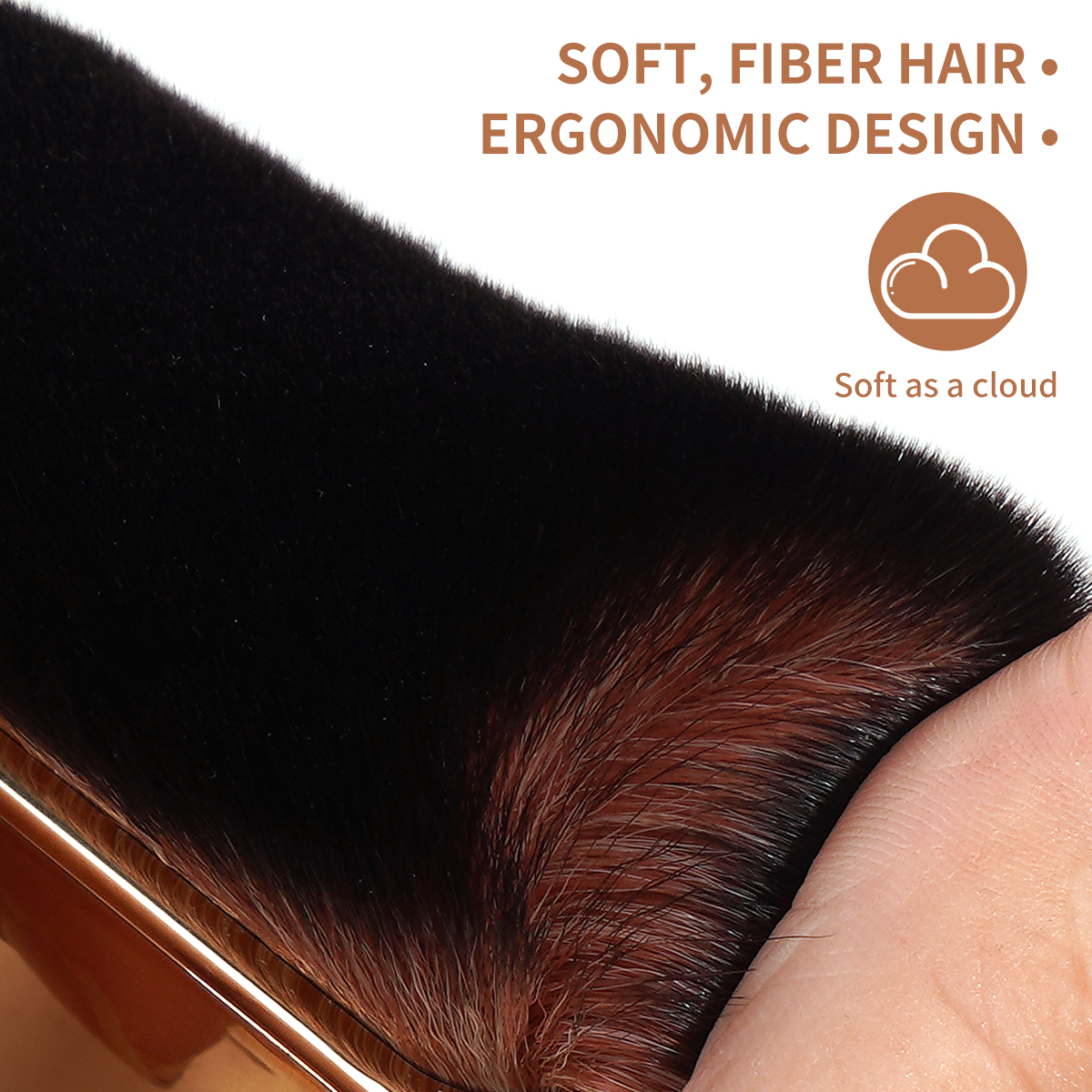 Pinceau de maquillage sirène pour fond de teint corporel, brosse pour bronzage, mousse autobronzante, sans soleil, 1 pièce