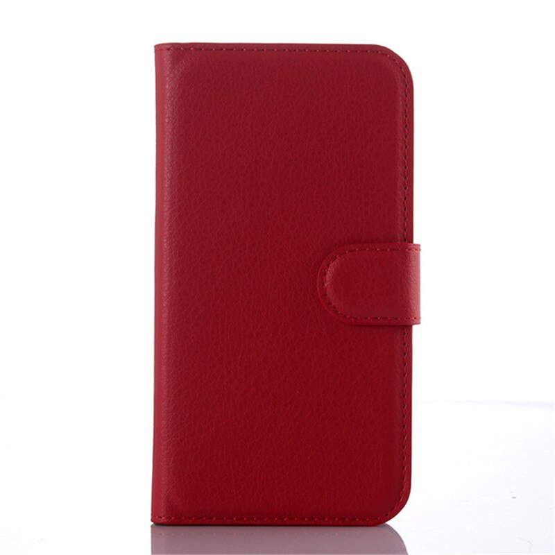 For Huawei SCL-L21 Case Wallet PU Leather Back Cover Phone Case For Huawei Y6 SCL-L21 / Huawei Y6 Lte Case Flip Protective Bag: Red