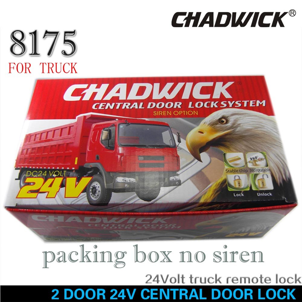 Nowy dla samochodów ciężarowych centralny zamek 24V ciężarówka drzwi blokada silnika klucz składany przed kradzieżą nie alarm samochodowy pilot blokada CHADWICK 8175