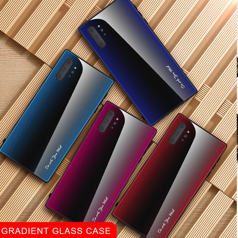 Voor Samsung Galaxy 10 Case Luxe Hard Gehard Glas Gradiënt Beschermende Cover Case Voor Samsung Note 10 Plus Note10 Pro