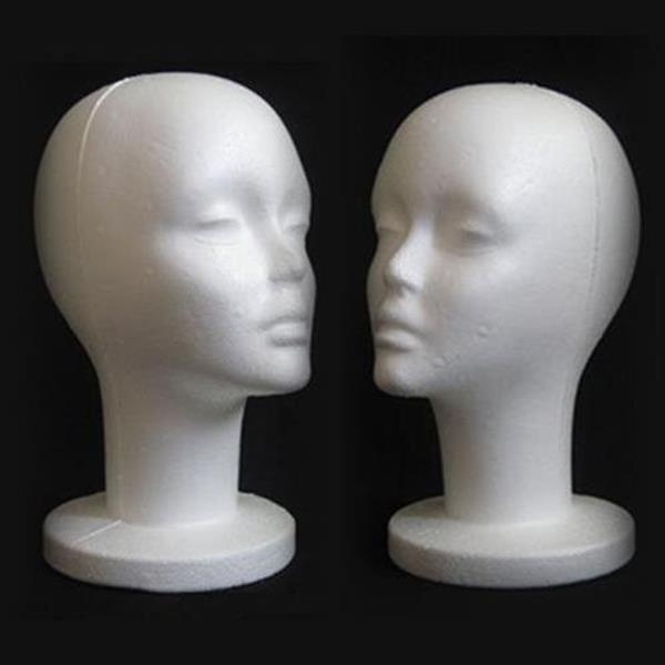 Female Styrofoam Foam Head Mannequins Model hair Glasses Hat head mould