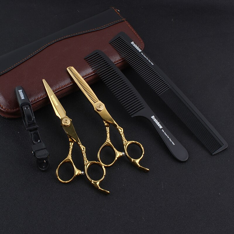 Brainbow 6' Hair Scissors 6cr13 Super Hairdressing Barber Scissors Thinning Cutting Shears Haircut Hair Style Tools