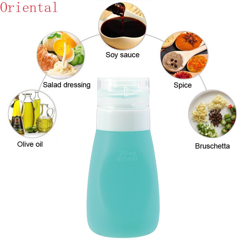 55ml Silicone Sauce Squeeze Bottle ,Salad Dressing Containers,Portable Soft Leak Proof Squeezable Bottle for Salad Sauce