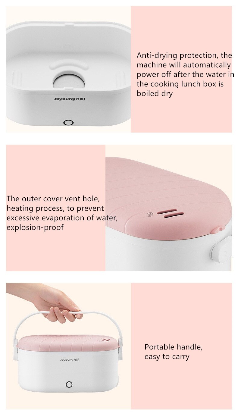 220V 1L Electric Heating Box Portable Mini Multi Electric Rice Cooker Steaming Cooking Machine For Trip Travel School EU/AU/UK