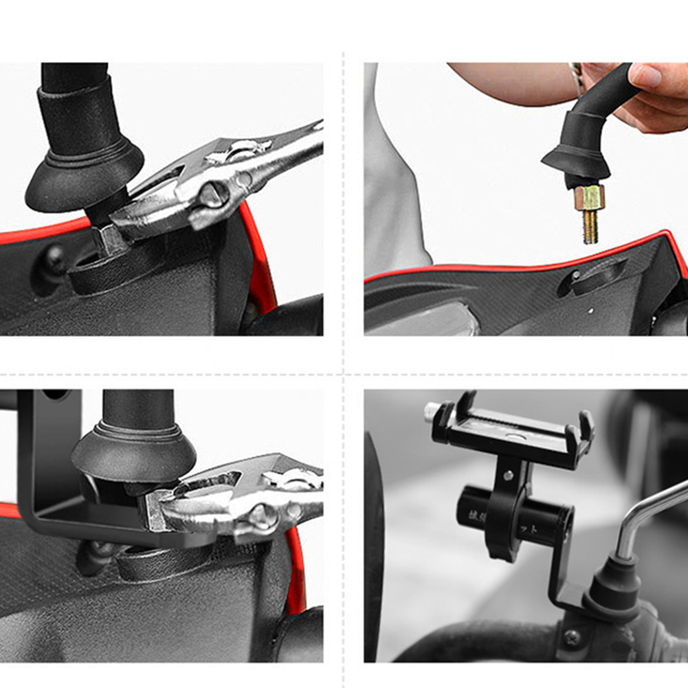 Supporto per telefono per moto supporto per manubrio supporto per specchietto retrovisore per bici Extender supporto per blocco rapido di sicurezza supporto per telefono