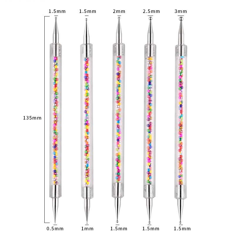 5/7/8 Stuks Nail Art Liner Tekening Pen Brush Diy Uv Gel Nail Lijn Strepen Schilderen Pen acryl Handvat Manicure Tool 7/9/11/15/20Mm: pattern 15
