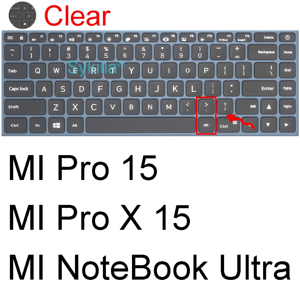 Klawiatura pokrywa dla Xiaomi MI Air 12.5 13.3 Pro 15X14 Gaming Ruby 15.6 Protector skórzane etui silikonowe TPU Laptop Notebook 2021: Clear MI Pro 15 X 15