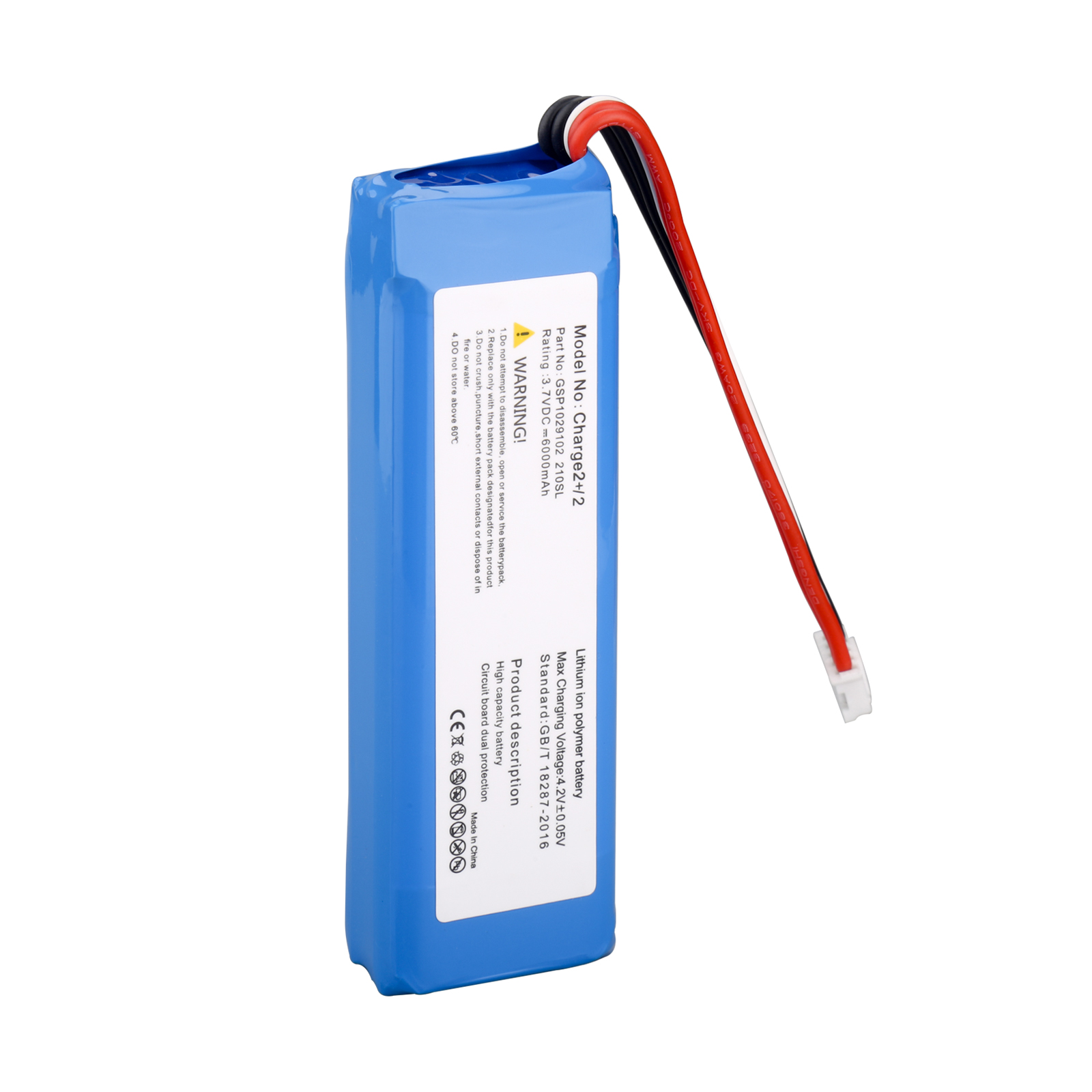 3.7V 6000mAh Battery For JBL Charge 2+ Charge 2 Plus GSP1029102 MLP912995-2P Portable Bluetooth Speaker