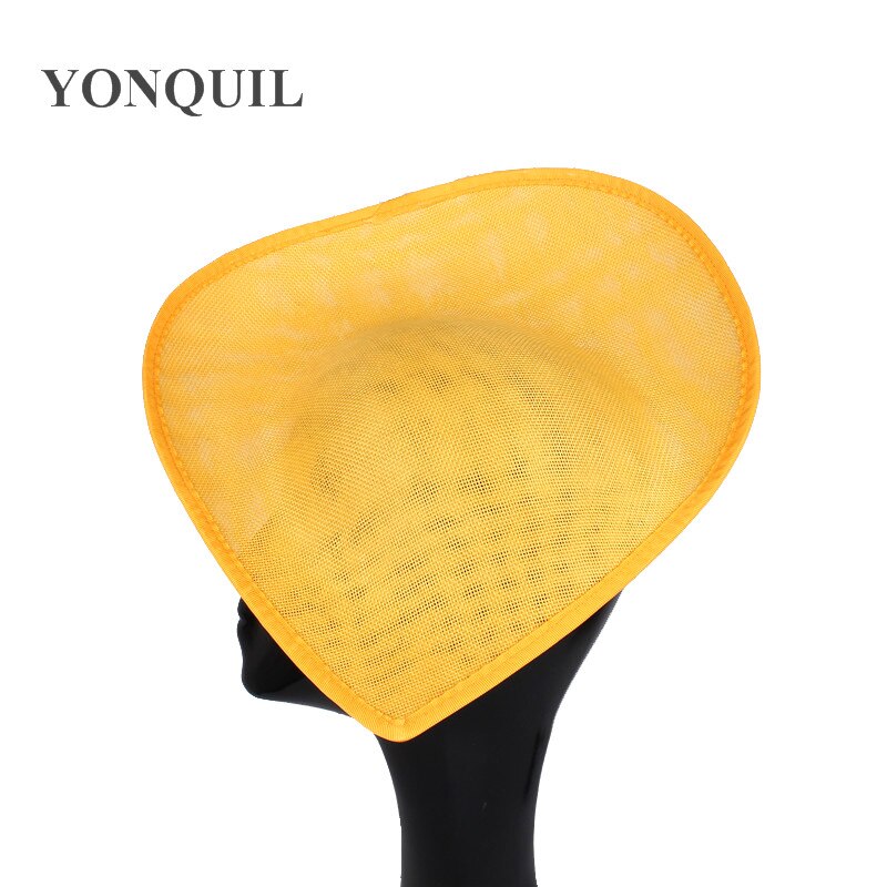 Lot de 30 cm grandes bases de fascinateur de mariage pour femmes, accessoires de coiffure à faire soi-même, chapeaux fascinateurs, couvre-chefs vintage, 5 pièces/lot: Jaune