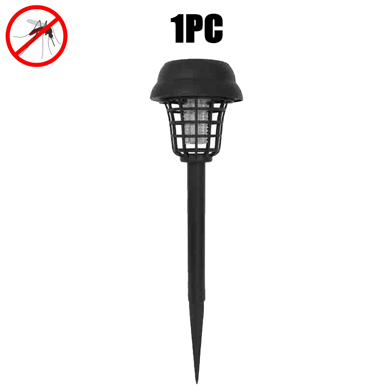 Solar Mosquito Killer Lamp Home Garden Waterproof Mosquito Repeller Outdoor Camping Electric Mosquito Artifact Lighting Lamps: black