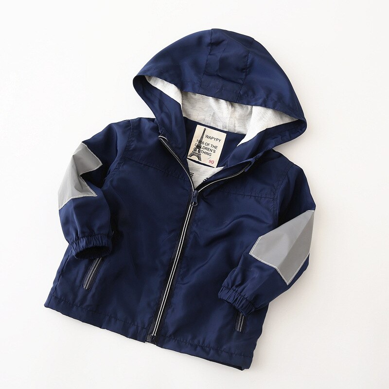 Nuovo 2020 Bambini di Autunno Ragazzi Giubbotti Lettera di Modo di Stampa a Colori Patchwork Con Cappuccio della Chiusura Lampo del Cappotto Dei Bambini Giacca A Vento Giacca Impermeabile
