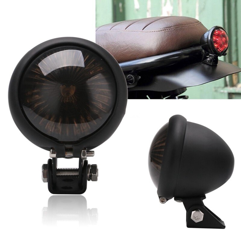 Led Motorcycle Rear Tail Light Metal Rear Brake Light Assemblie Driving Lamp For 12v Motorcycle Retro Modification Accessories