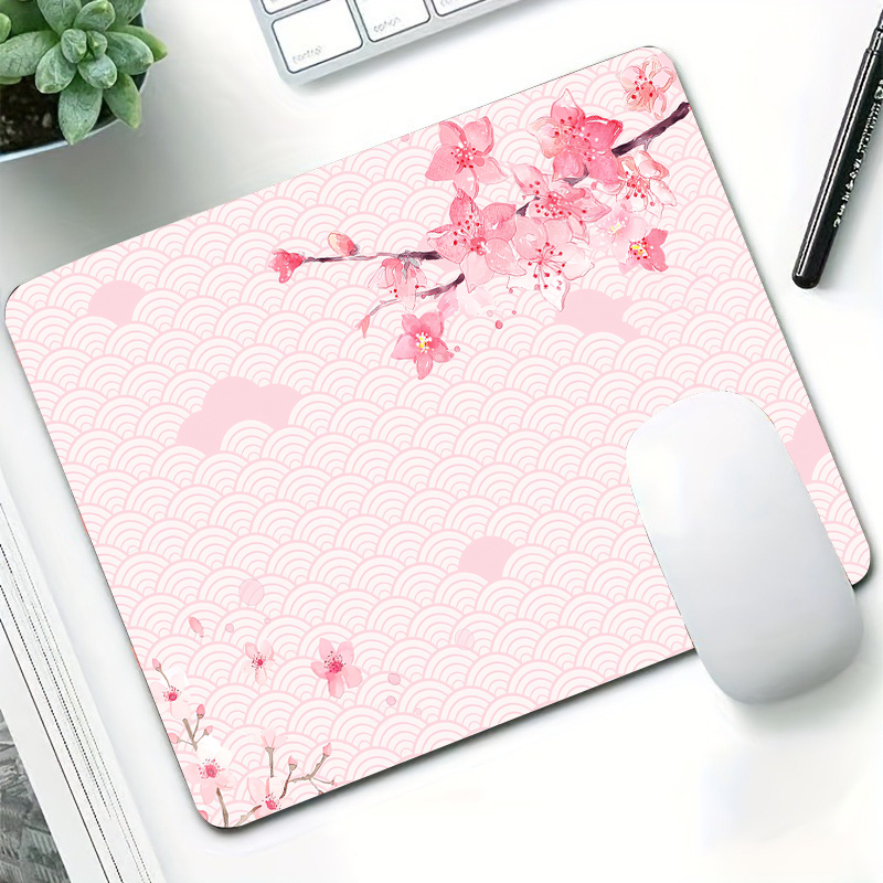 Tapis de souris Sakura rose, petits tapis de souris de jeu antidérapant, 22x18cm, Base en caoutchouc, tapis de bureau d'entreprise, pour tapis mignons: XXS / royal blue