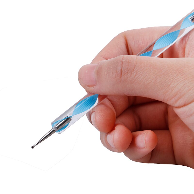 5 pçs pintura estênceis pedras modelo conjunto de acrílico hastes bola stylus pintura cerâmica argila artesanato prego selo mandala ferramentas pontilhar