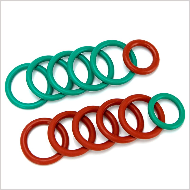 Red Silicone VMQ Gasket Assortment Set Spare Sealing O-Rings Black NBR Green Fluoro Viton FKM Kits 15 Sizes 170PCS/ SET