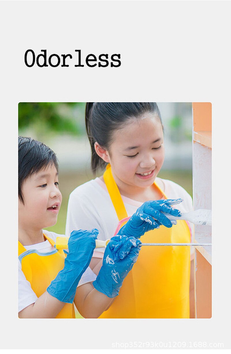 Gants de sécurité jetables universels en Latex/Nitrile, bleus, pour enfants, 1, 6, 10 ou 20 pièces, pour main droite et gauche