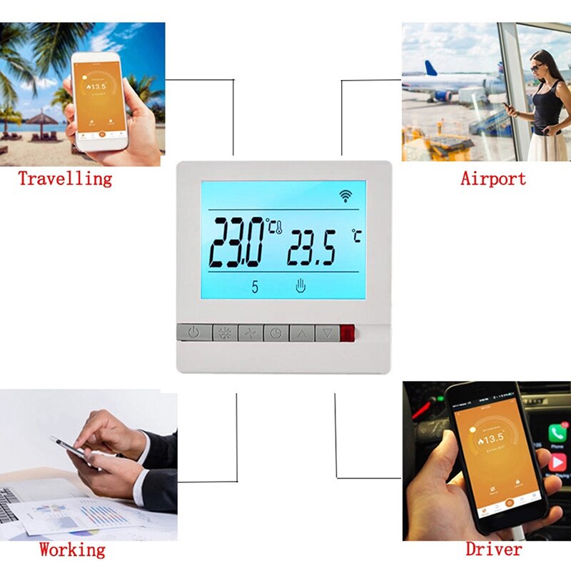 220V 16A Digitale Vloerverwarming Kamerthermostaat Lcd Programmeerbare Elektrische Verwarming Floor Temperatuurregelaar