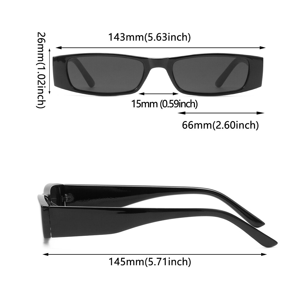 Rectangle Narrow Sunglasses Women Small Frame Sun Glasses Eyewear UV400 Driving Goggles