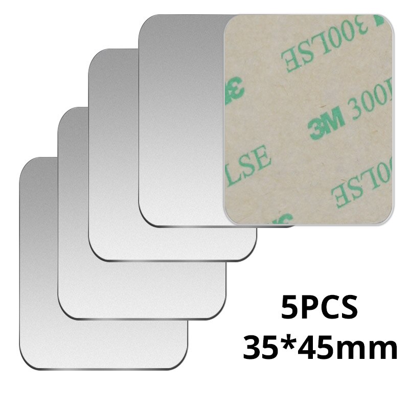 5 uds pegatina placa de Metal disco hoja de hierro para imán soporte para teléfono móvil para soportes magnéticos para teléfono de coche: Naranja