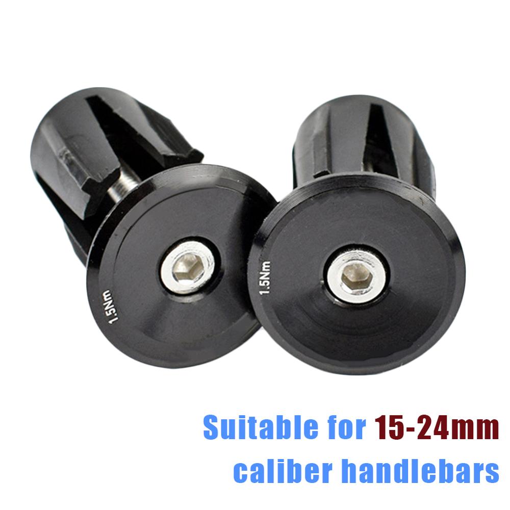 Tapones para manillar de bicicleta, accesorios para bicicleta de montaña y carretera, 1 par: Negro
