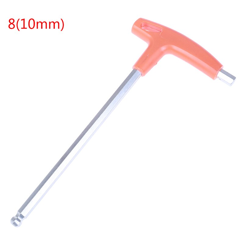 1Pc 2-10mm Metric T Shape Handle Allen Wrench Ball End Hex Key Long Arm: A8