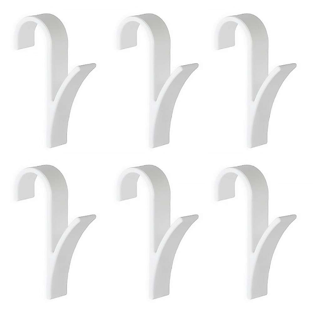 Colgador de 1/4/6 Uds de gran para radiador de toallas con calefacción, gancho de baño, colgador de ropa, percha Plegable para bufandas, toallero de baño: 6pcs