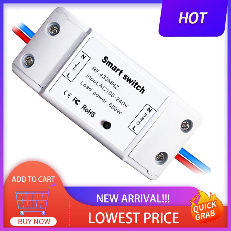 Smart Home House Wireless Remote Switch Breaker LED Light Controller Module Smart Life Home Accessories 433 RF On-off Device