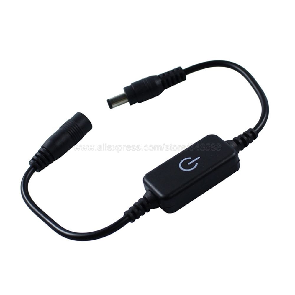 DC 12V 24V 4A iTouch Dimmer Switch Brightness Adjustable LED Dimmer Controller Plastic Black / White for Single Color LED Strip