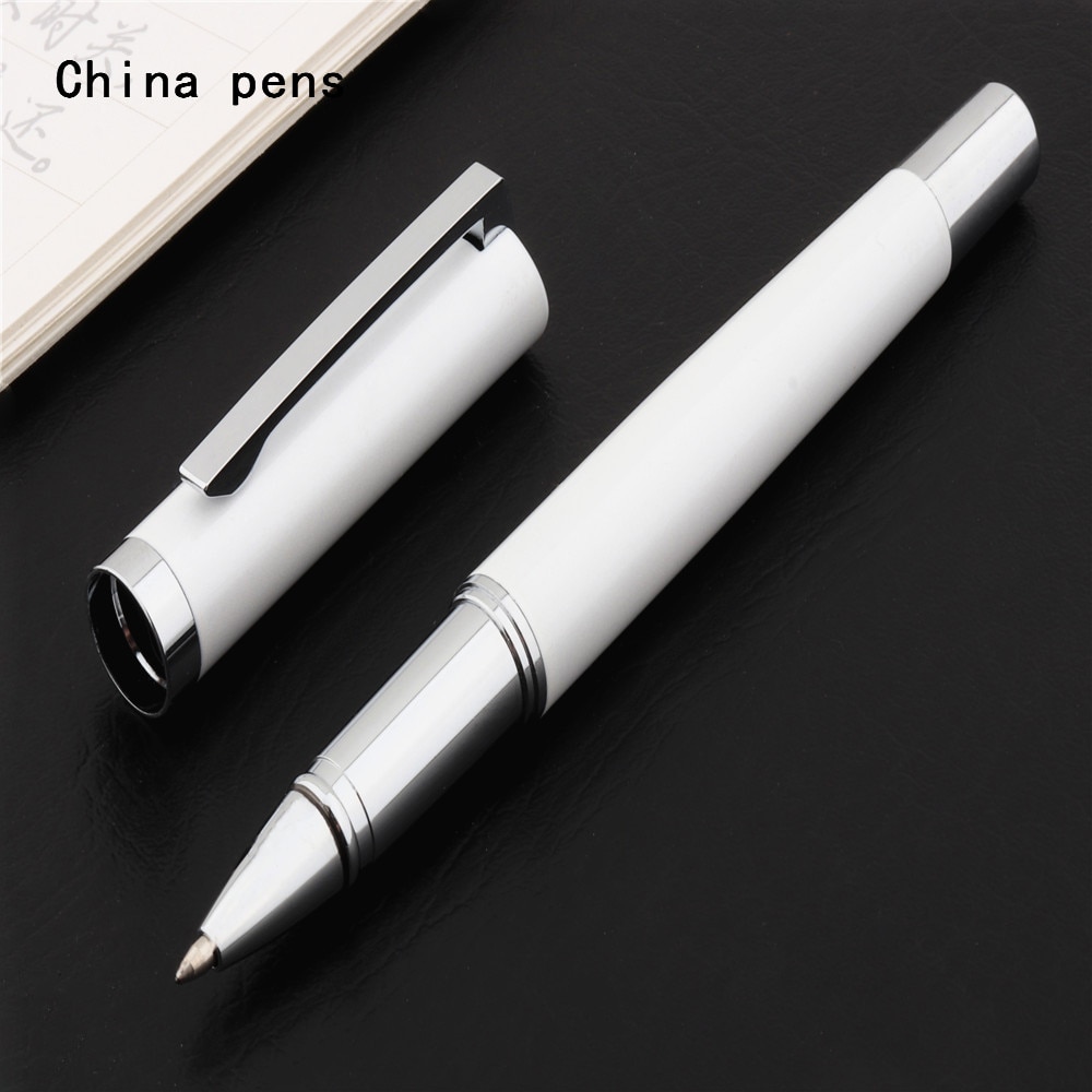 Luxury 022 Red Black White Colour Business office Medium Nib Rollerball Pen School student Supplies Pens: White
