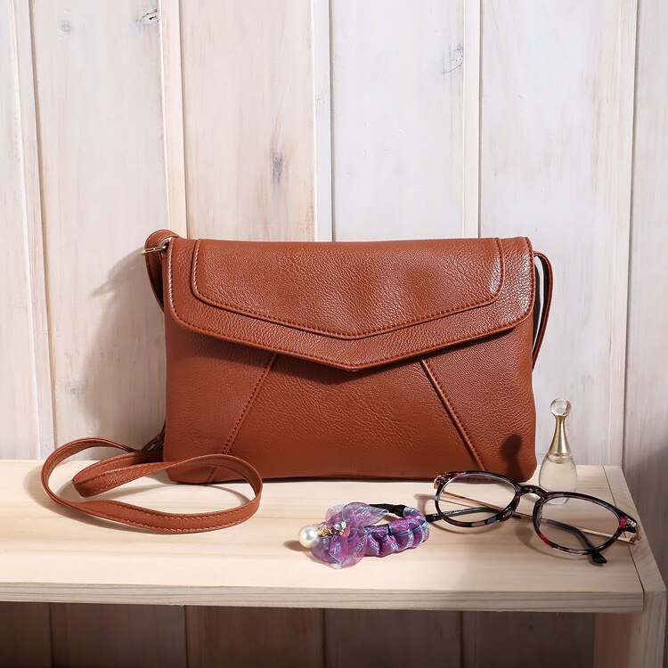 Small Bags for Women Messenger Bags Leather Female Newarrive Sweet Shoulder Bag Vintage Leather Handbags Bolsa Feminina: Brown