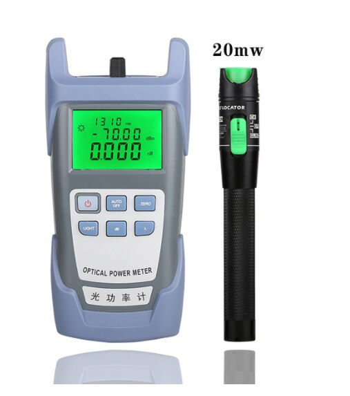 2 In1 FTTH Fiber Optic Tool Kit VFL Fiber Optical Power Meter 70～+10dbm and 30MW Visual Fault Locator Fiber optic test pen: AUA-7 and 20km