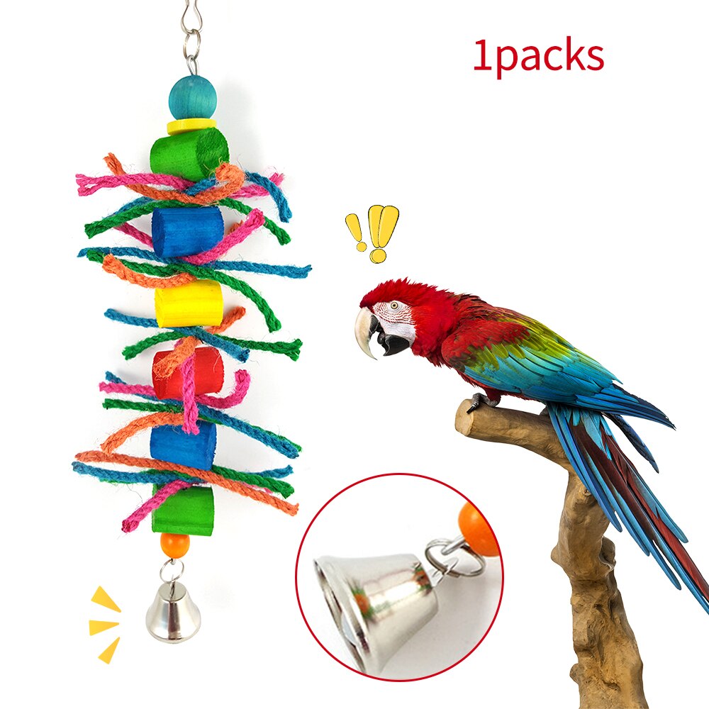 7pc Parrots Toys Swing Stand Budgie Parakeet Cage For Pet Toy African Grey Vogel Speelgoed Parkiet Hanging Bird Accessories: 1pc 2