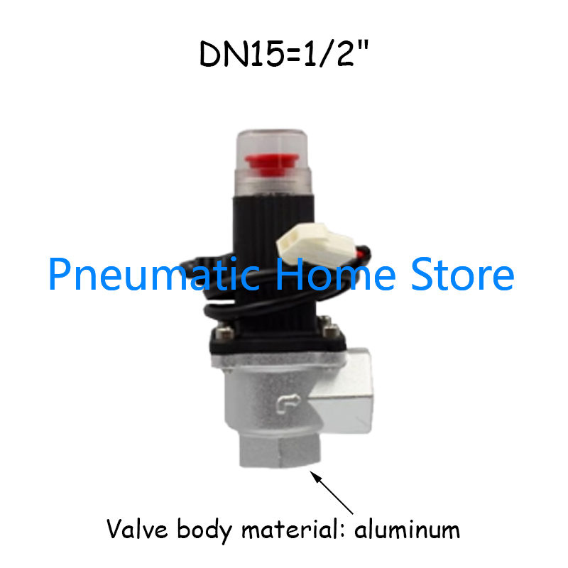 LPG Natural Gas Emergency Shut Off Solenoid Valve DC9V-12V 1/2" 3/4" 1" Kitchen & Household Valve: WHITE