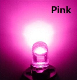Ampoule LED pour intérieur de voiture T10 W5W 194 12V DC12V, 2/10 pièces, lumière blanche, jaune, rouge, glace, bleu, vert, rose, pour Parking latéral: Pink / 10piece