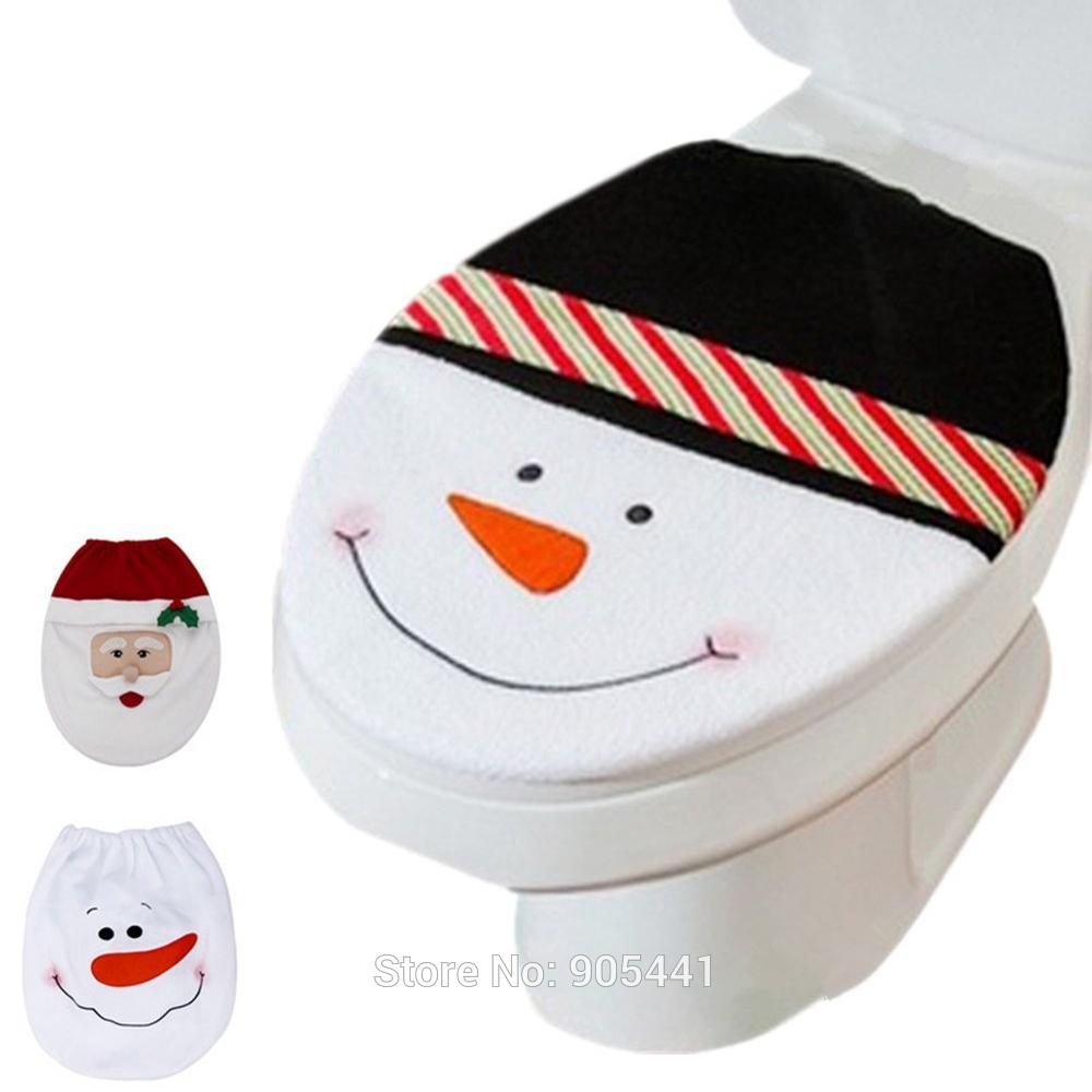 3 stil valg 1 pc snemand toilet sæde dække sød badeværelse toilet låg år xmas juledekoration
