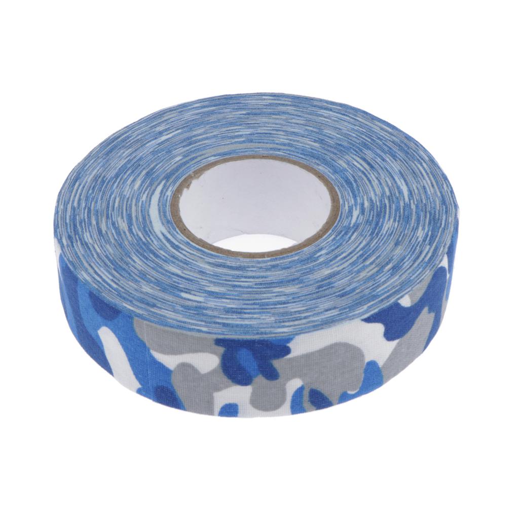 Ishockey stick tape til stick / shaft / bat , 25mm x 25m tennisracket greb tape overgrip wrap vælg farver: Blå camo