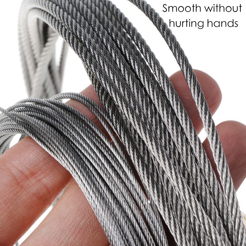 304 Edelstahl Seil Hohe Bruch Festigkeit Draht Wäscheleine 0,5mm/0,8mm/1,0mm/1,2mm/1,5mm/2mm/3mm/4mm/5mm/0,3mm/0,4mm/0,6mm