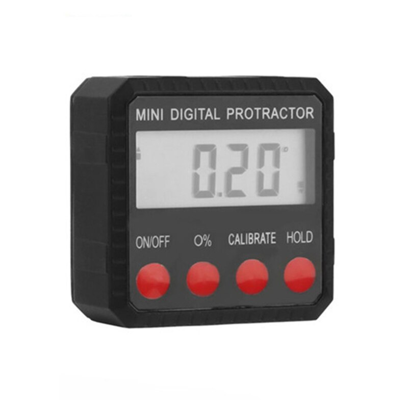 Magnetic Mini Electronic Digital Inclinometer Gauge Meter Measuring Tools: Red