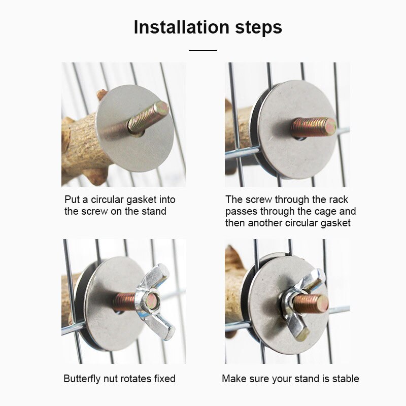 1Pc Pet Parrot Standing Stick Branch Perches For Bird CageWild Pole Prickly Ash Wood Wooden Pets Toys Hanging Cage Pet Product