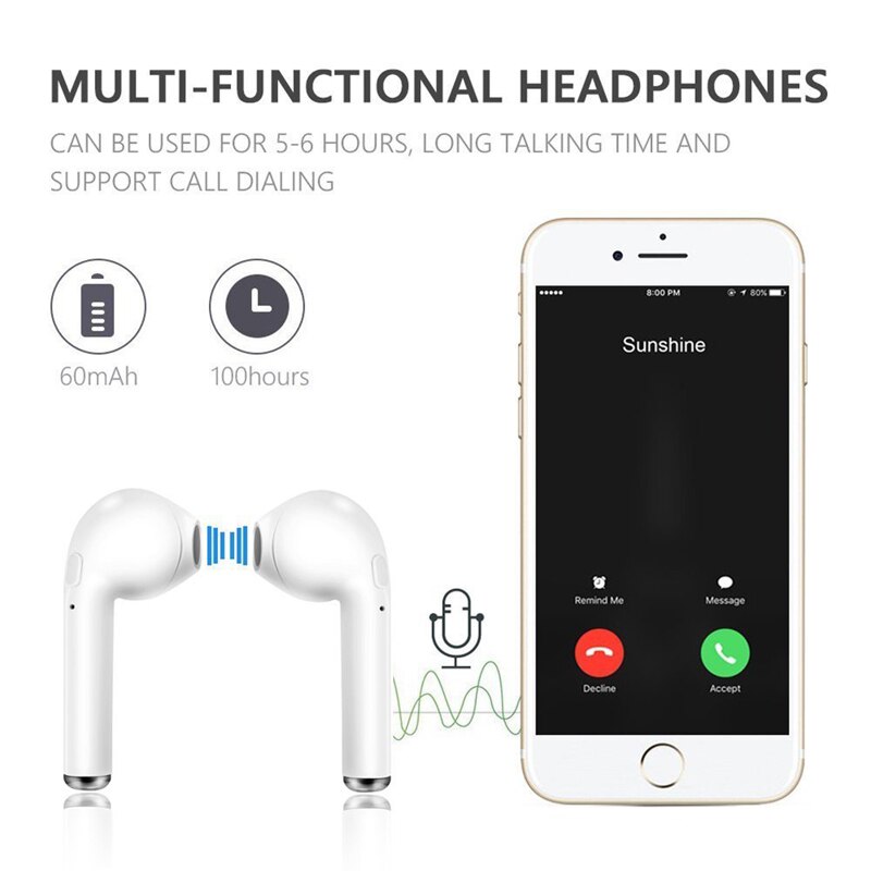 I7s Tws Bluetooth 5.0 Oortelefoon Met Opladen Doos Draadloze Hoofdtelefoon Stereo Sport Waterdichte Oordopjes Headsets Met Microfoon