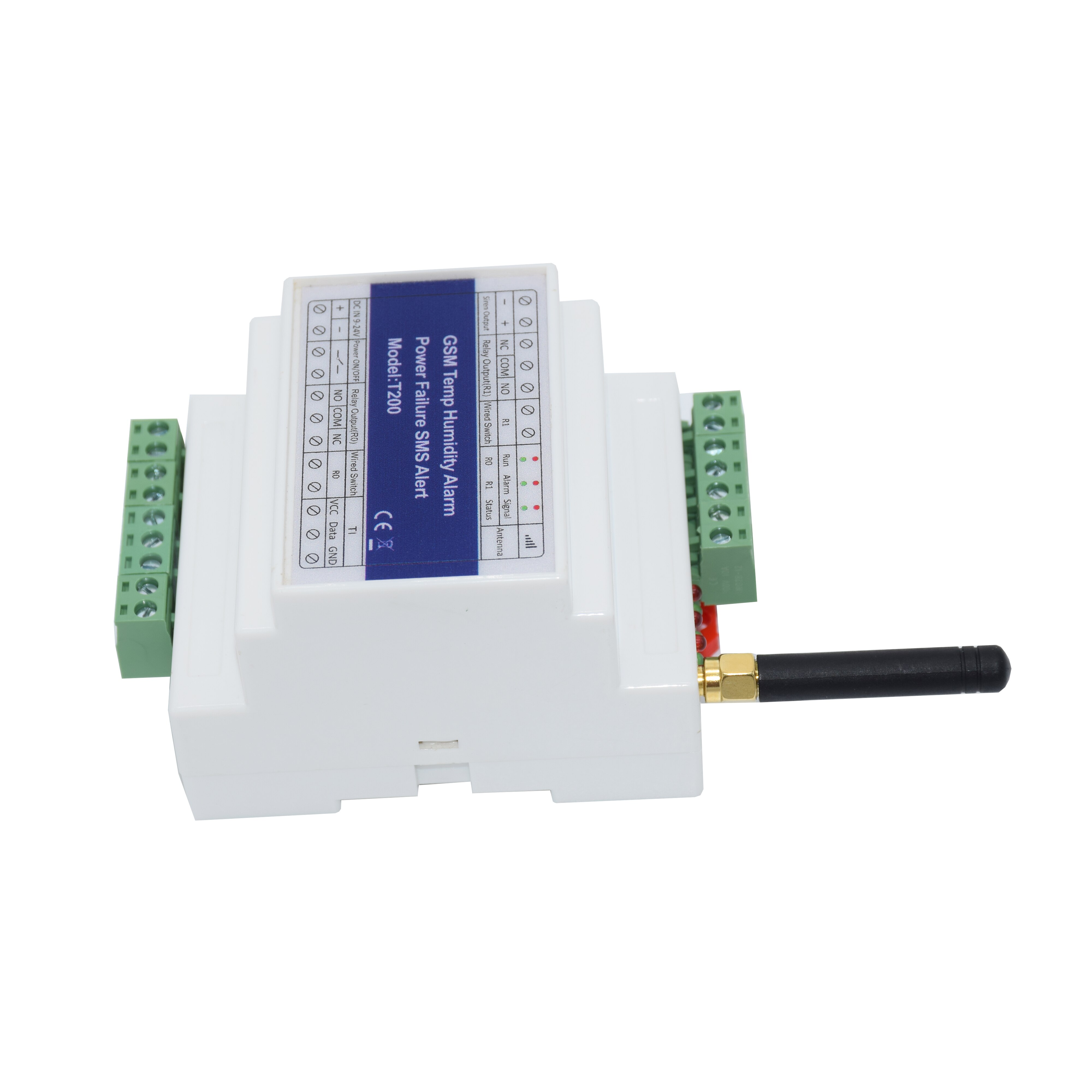 Control remoto DIN-rail GSM 4G SMS, Monitor de estado de humedad y temperatura, alarma con 2 salidas de relé, recordatorio de alarma de fallo de potencia
