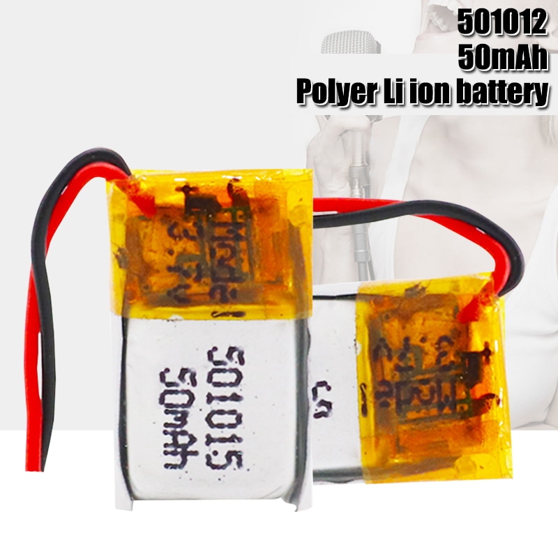 501012 3.7V 50mah Lithium Polymer Rechargeable Batteries For MP3 MP4 MP5 GPS Toy bluetooth headphone speaker recorder Lipo cells