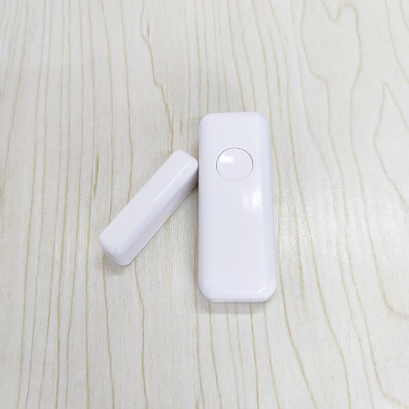 Sensor magnético de apertura de puerta unidireccional con botón de emergencia, inalámbrico, 433MHz, para sistemas de alarma