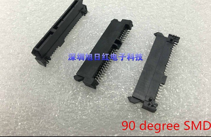 7Pin + 15P SATA hard disk interface female socket connector 90 or 180 degrees needle DIP or SMD